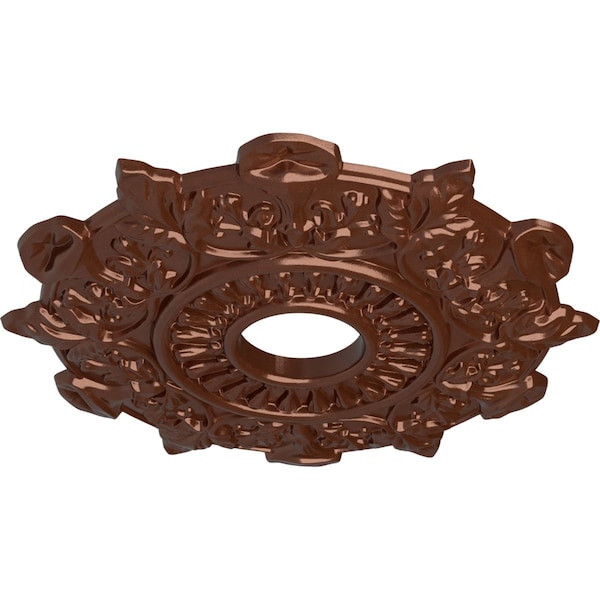 Preston Ceiling Medallion (Fits Canopies Up To 4), Hnd-Painted Copper Penny, 17 1/2OD X 4ID X 1P